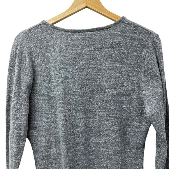 Madewell Gray Long-Sleeve V-Neck Full-Coverage Bodysuit, XL - Picture 8 of 14